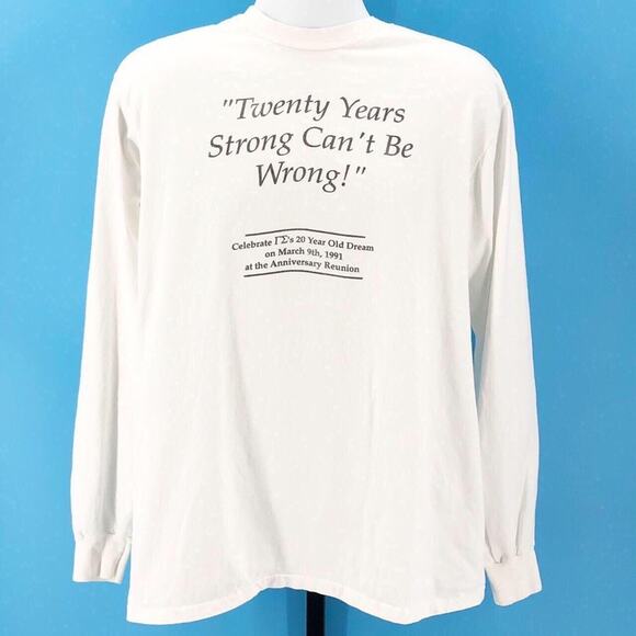 🔴 Alpha Gamma Delta sorority long sleeve tshirt 90s vintage - Picture 3 of 5